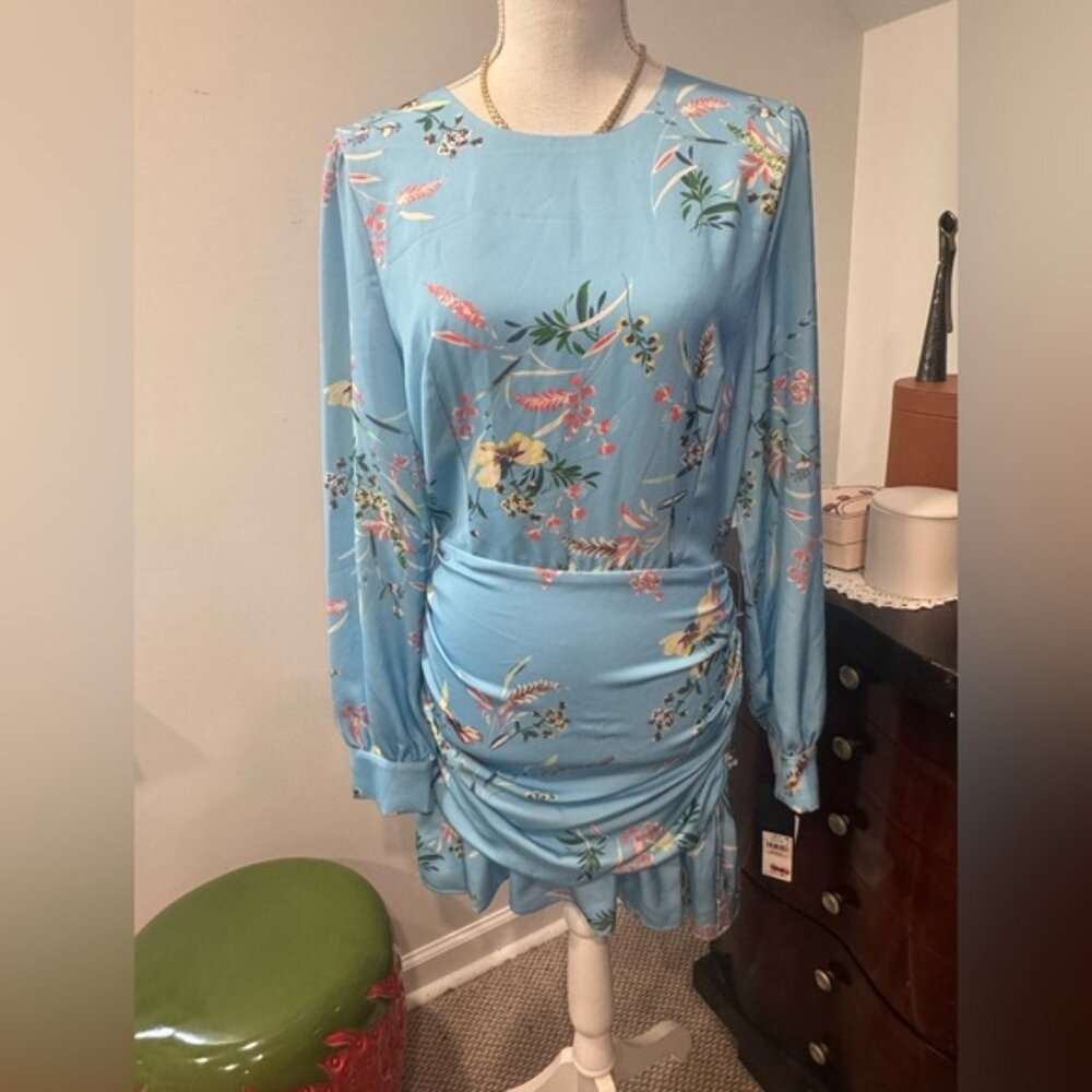 RACHEL Rachel Roy Floral Blue Dress